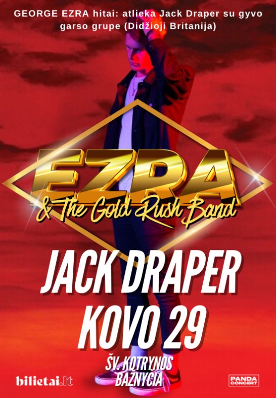 GEORGE EZRA hitai: atlieka Jack Draper su gyvo garso grupe (Didžioji Britanija)